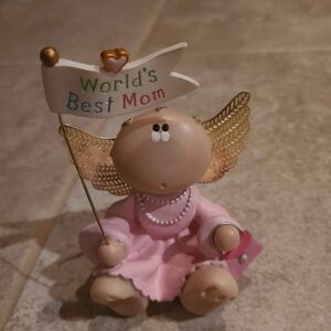 Vintage Angel Cheeks Worlds Best Mom Figurine